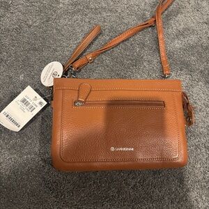 Giani Bernini Tan Leather Crossbody Bag